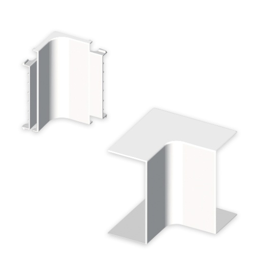 Ângulo interior Unex 40x40, em U24X cor branco