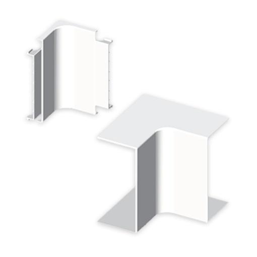Ângulo interior Unex 60X60, em U24X cor branco
