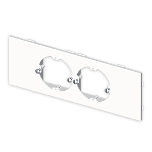 Placa Unex para 2 mecanismos universais, em U24X cor branco