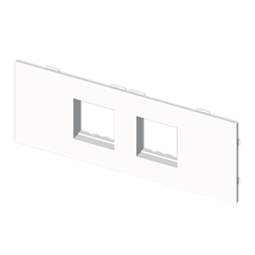 Placa Unex para 2 mecanismos Mosaic, em U24X cor branco