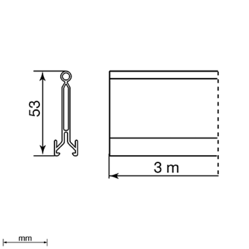 Separador Unex 60mm, em U43X