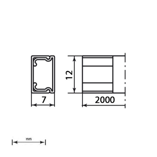 Moldura auto-adesiva Unex 7x12, em U23X cor branco