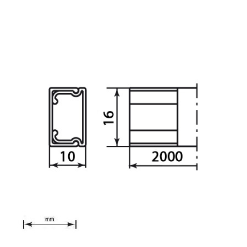 Moldura auto-adesiva Unex 10x16, em U23X cor branco