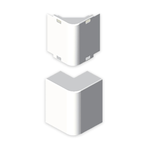 Ângulo exterior Unex 20x30, em U24X cor branco