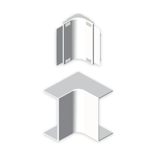 Ângulo interior Unex 10x22, em U24X cor branco