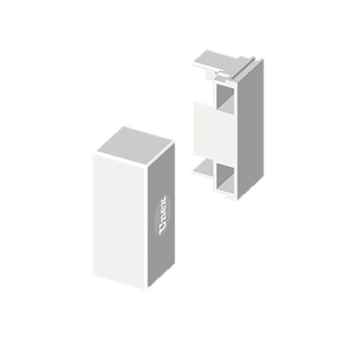 Tampa final Unex 20x75, em U24X cor branco
