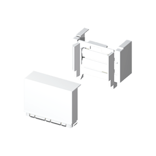 Adaptador lateral Unex 20x75, em U24X cor branco