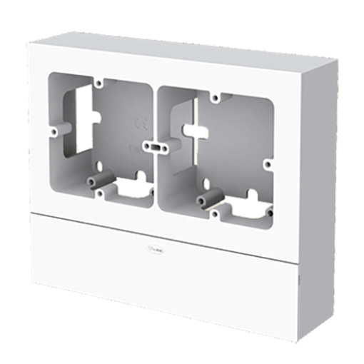 Adaptador Unex para 2 mecanismos universais, em U24X cor branco