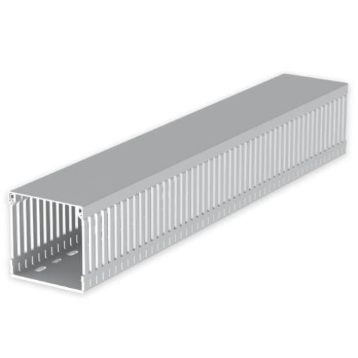 Calha de quadros Unex 80x80, em U43X sem halogéneos cor cinzento