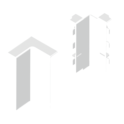 Ângulo interior Unex, em U24X cor branco