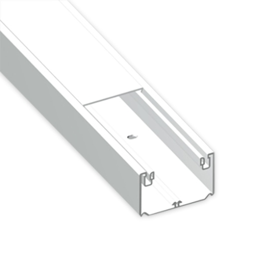 Calha para mecanismos Unex 50x80 de 1 tampa 65 mm, em U43X cor branco