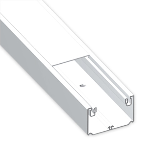Calha para mecanismos Unex 50x100 de 1 tampa 80 mm, em U23X cor branco