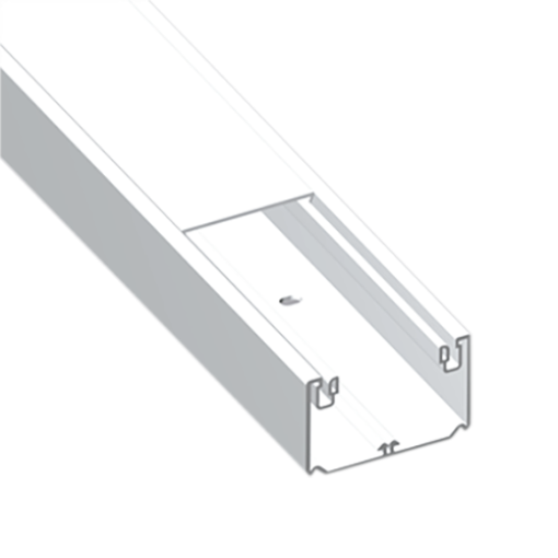 Calha para mecanismos Unex 50x130 de 1 tampa 80 mm, em U23X cor branco
