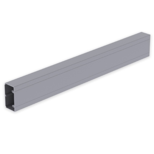 Calha para mecanismos Unex 70x130 de 1 tampa 80 mm, em U23X cor alumínio