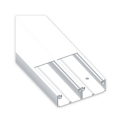 Calha para mecanismos Unex 50x150 de 2 tampas 65 e 65 mm, em U43X cor branco