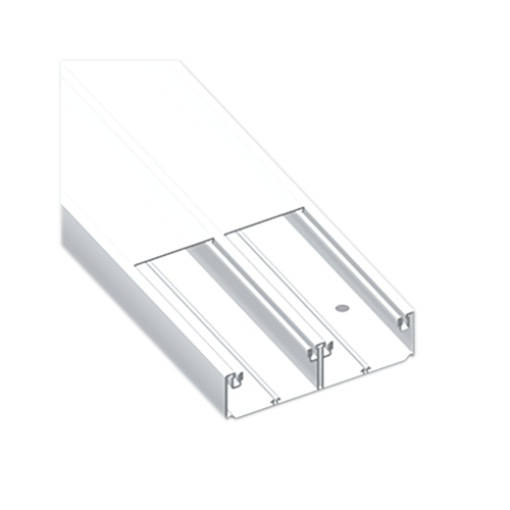 Calha para mecanismos Unex 50x170 de 2 tampas 65 e 80 mm, em U23X cor branco