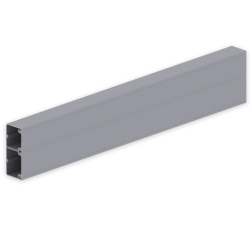 Calha para mecanismos Unex 70x170 de 2 tampas 65 e 80 mm, em U23X cor alumínio