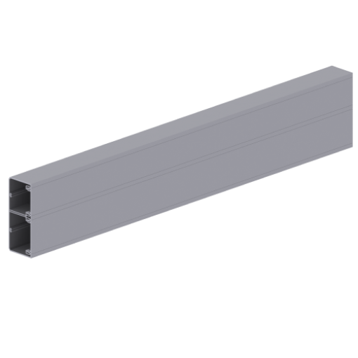 Calha para mecanismos Unex 70x170 de 2 tampas 65 e 80 mm, em U23X cor alumínio