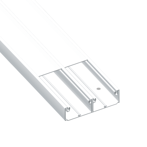 Calha para mecanismos Unex 70x210 de 2 tampas 80 e 80 mm, em U23X cor branco