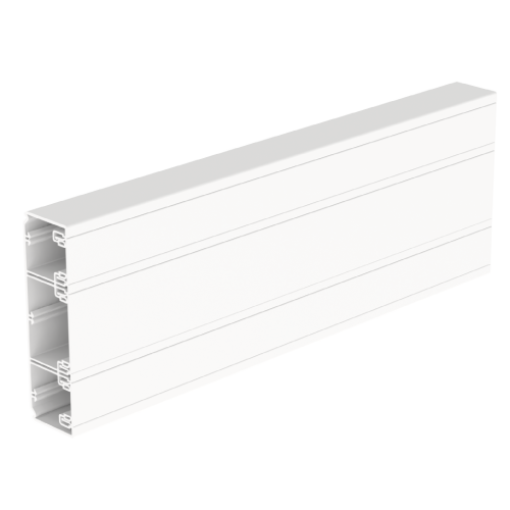 Calha para mecanismos Unex 50x170 de 3 tampas 37, 65 e 37 mm, em U23X cor branco