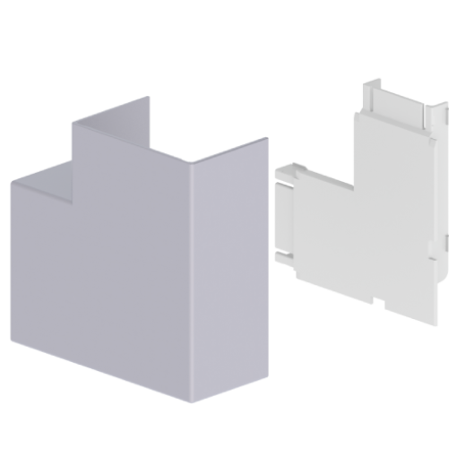 Ângulo plano Unex 50x80, em U24X cor alumínio