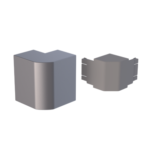 Ângulo exterior Unex 70x130, em U24X cor alumínio