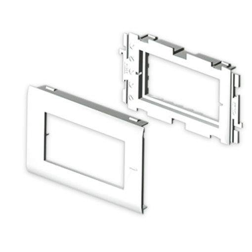 Adaptador 2 mecanismos Unex, tampa 80mm, em U24X cor branco