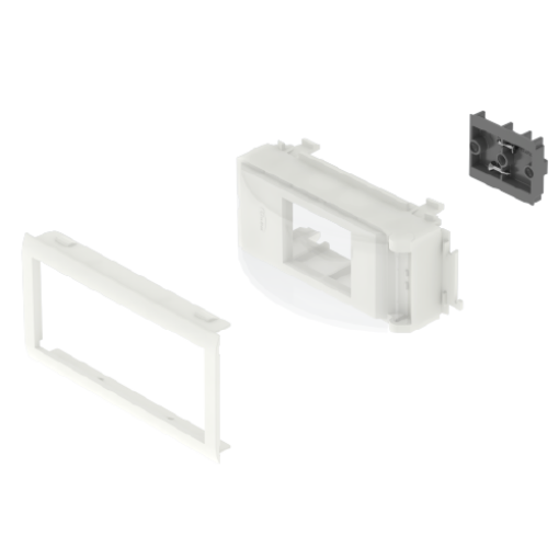 Adaptador Unex para mecanismos Rail DIN, tampa 65mm, em U24X cor branco
