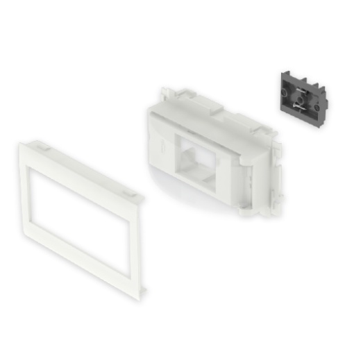 Adaptador Unex para mecanismos Rail DIN, tampa 80mm, em U24X cor branco