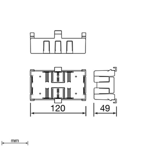 Caixa Unex de 120mm, tampa de 65mm, em U24X