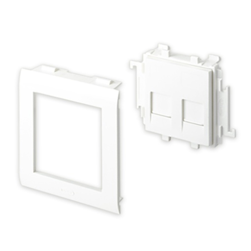 Placa plana Unex, tampa de 65mm, em U24X cor branco
