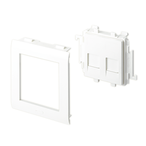 Placa plana Unex, tampa de 80mm, em U24X cor branco
