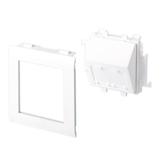 Placa inclinada Unex, tampa de 65mm, em U24X cor branco