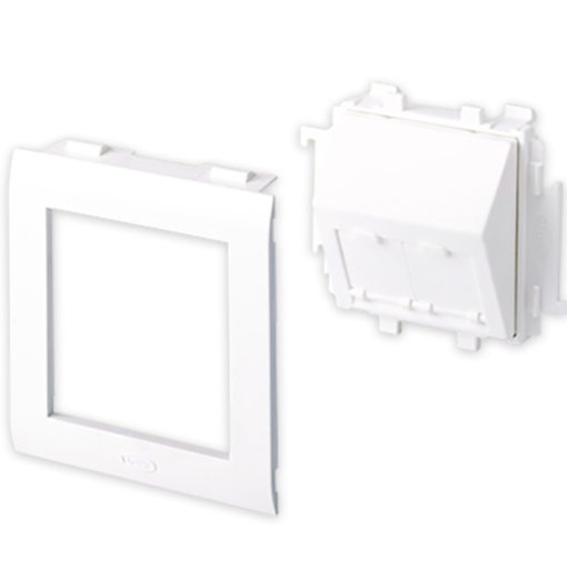 Placa inclinada Unex, tampa de 80mm, em U24X cor branco