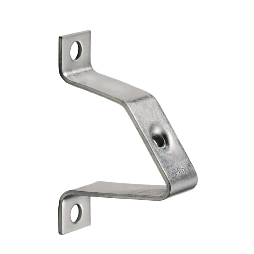 Mounting foot for mounting rail, silver, Steel, M 6, Width 18 mm