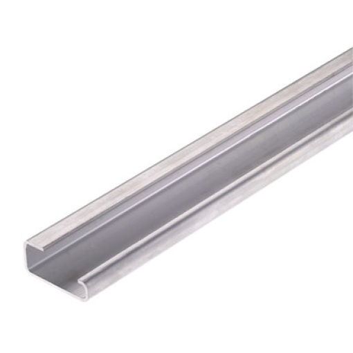 Terminal rail, Accessories, Aluminium, untreated, Width 2000 mm, Height 33 mm, Depth 15 mm