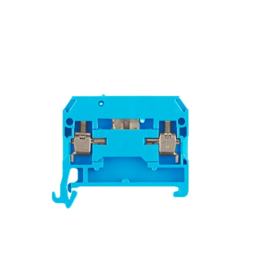 Test-disconnect terminal, Screw connection, blue, 4 mm², 10 A, 400 V, Number of connections 2, Number of levels 1