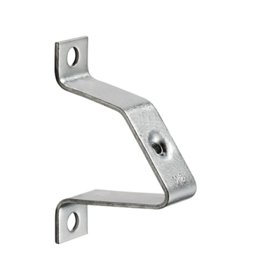 Mounting foot for mounting rail, silver, Steel, M 5, Width 18 mm
