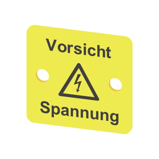 Terminal cover, yellow, PVC, Height 26 mm, Width 28 mm, Depth 1 mm, HB