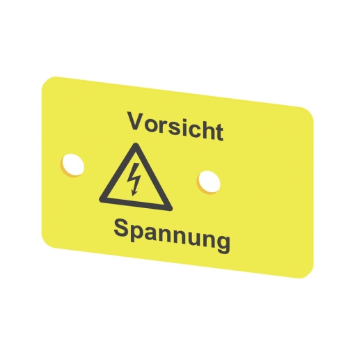 Terminal cover, yellow, PVC, Height 39.6 mm, Width 25 mm, Depth 1 mm, HB