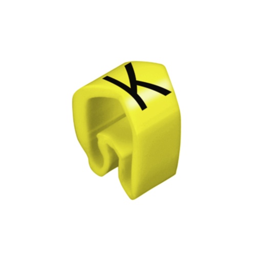 Cable coding system, yellow, Conductor O.D.4 - 10 mm, Upper-case letters, PVC, soft, without Cadmium, -30...80 C
