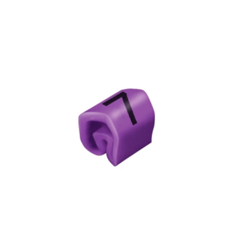 Cable coding system, violet, Conductor O.D.1.3 - 3 mm, Numbers, PVC, soft, without Cadmium, -30...80 C