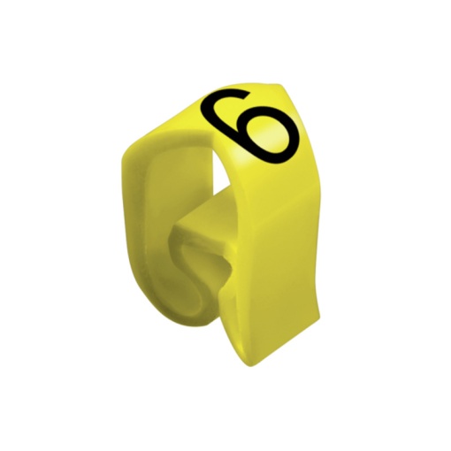 Cable coding system, yellow, Conductor O.D.8 - 16 mm, Numbers, PVC, soft, without Cadmium, -30...80 C