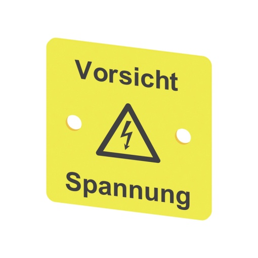 Terminal cover, yellow, PVC, Height 36 mm, Width 36 mm, Depth 1 mm, V-2