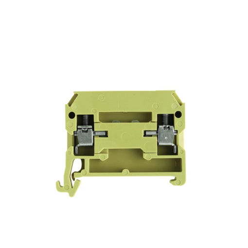 Test-disconnect terminal, Screw connection, beige  yellow, 4 mm², 10 A, 250 V, Number of connections 2, Number of levels 1