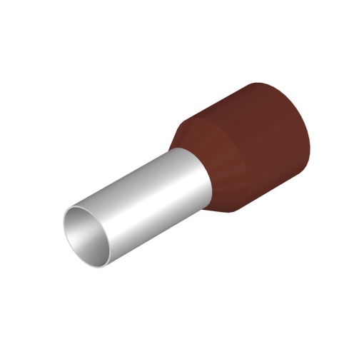 Wire end ferrule, 25 mm², Stripping length 18 mm, Colour brown, Insulation Available