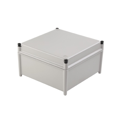 Plastic housing, TBF polyester empty enclosure, 302 x 302 x 175 mm, Glass fibre-reinforced polyester, untreated, Light Grey