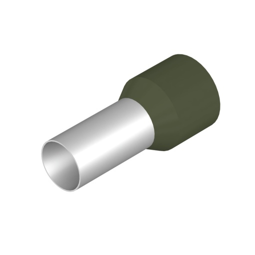 Wire end ferrule, 50 mm², Stripping length 26 mm, Colour Olive green, Insulation Available