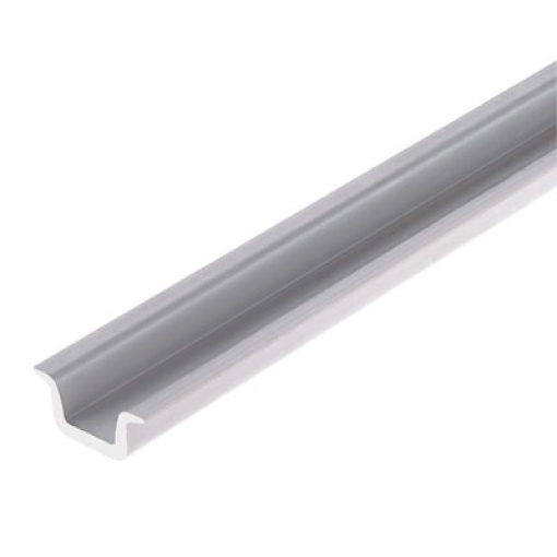 Terminal rail, Accessories, PVC, untreated, Width 2000 mm, Height 35 mm, Depth 15 mm