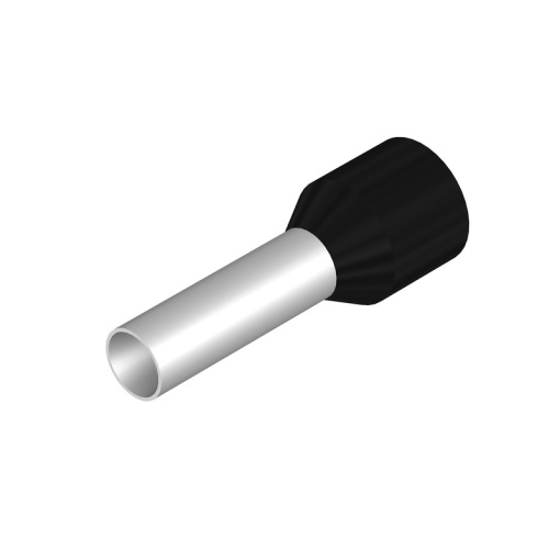 Wire end ferrule, 6 mm², Stripping length 14 mm, Colour black, Insulation Available